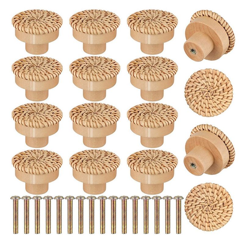 Furniture Hardware Paint - مقابض خشبية من خشب الزان والروطان