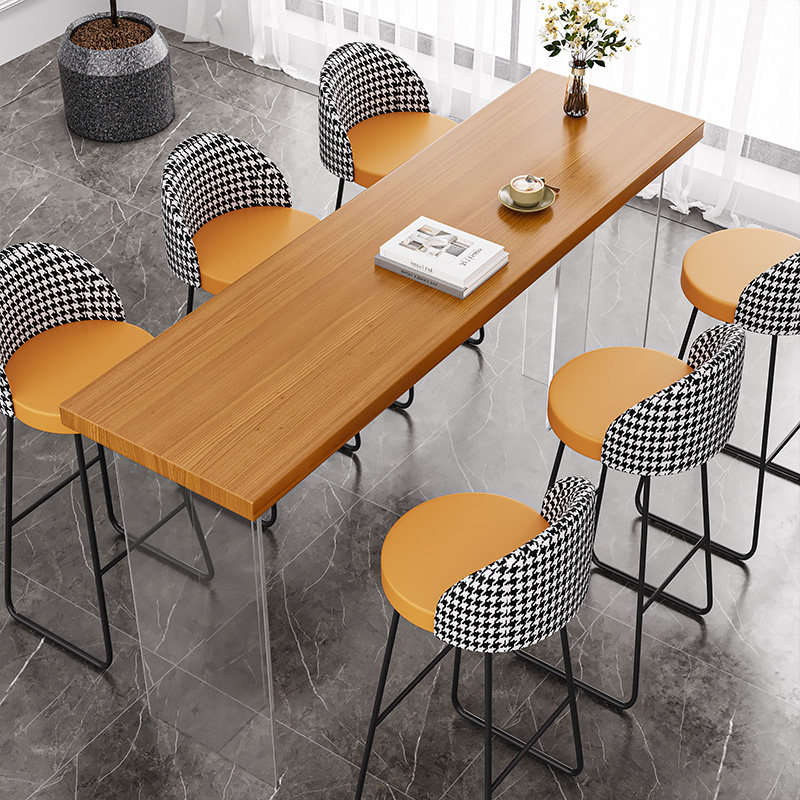 Home Furniture & Hardware Trading - طاولة بار عصرية من الأكريليك والخشب
