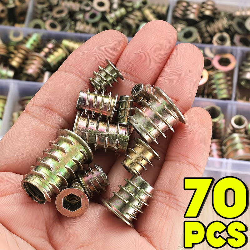 Furniture Hardware Threaded Inserts - طقم صواميل ملولبة M4/M5/M6، صواميل غاطسة،