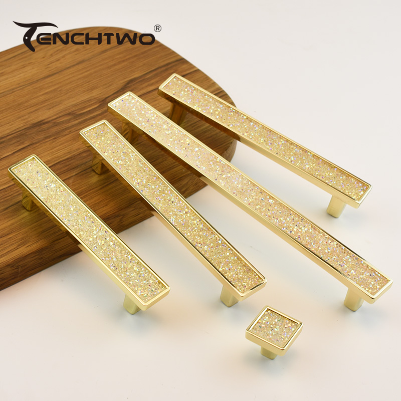 Furniture And Kitchen Hardware Fitting - الذهب الكريستال الماس الأثاث مقبض الباب