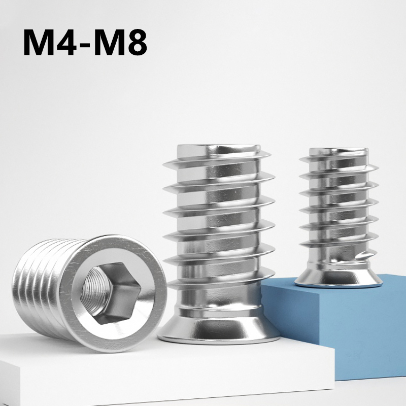 Furniture Hardware Threaded Inserts - صواميل ملولبة سداسية الشكل من الفولاذ