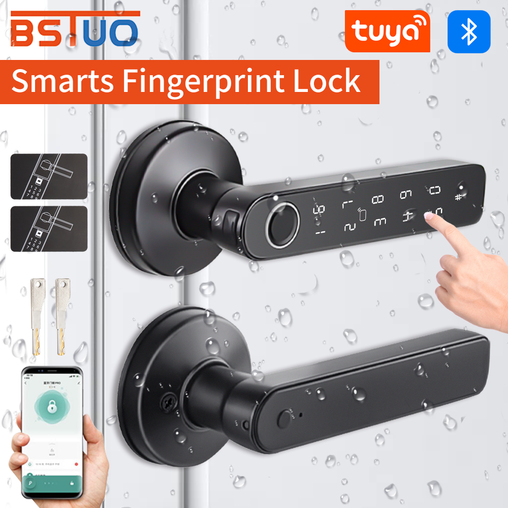 Door Handle Bar - قفل الباب الذكي Tuya Bluetooth، قفل
