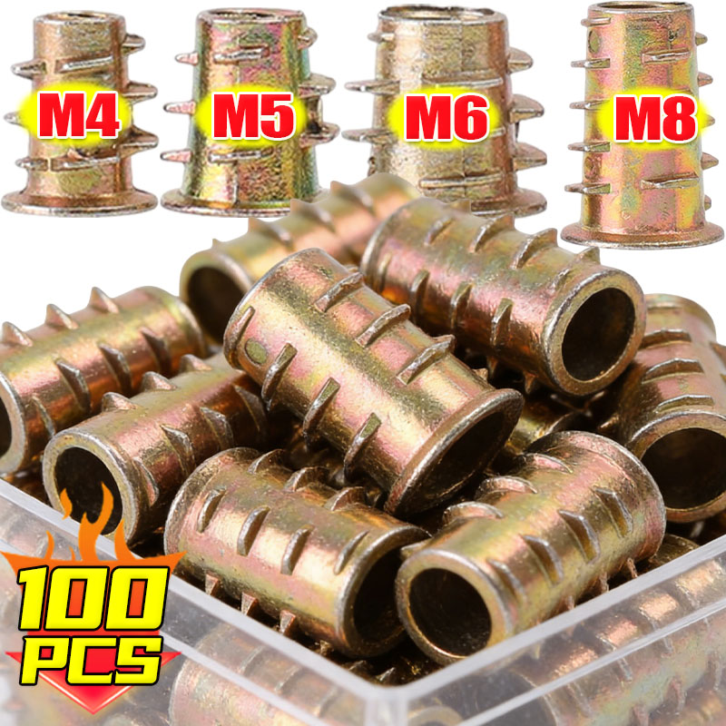 صواميل ملولبة M4 M5 M6 M8 للأث - مراجعة Furniture Hardware Threaded Inserts وسعره