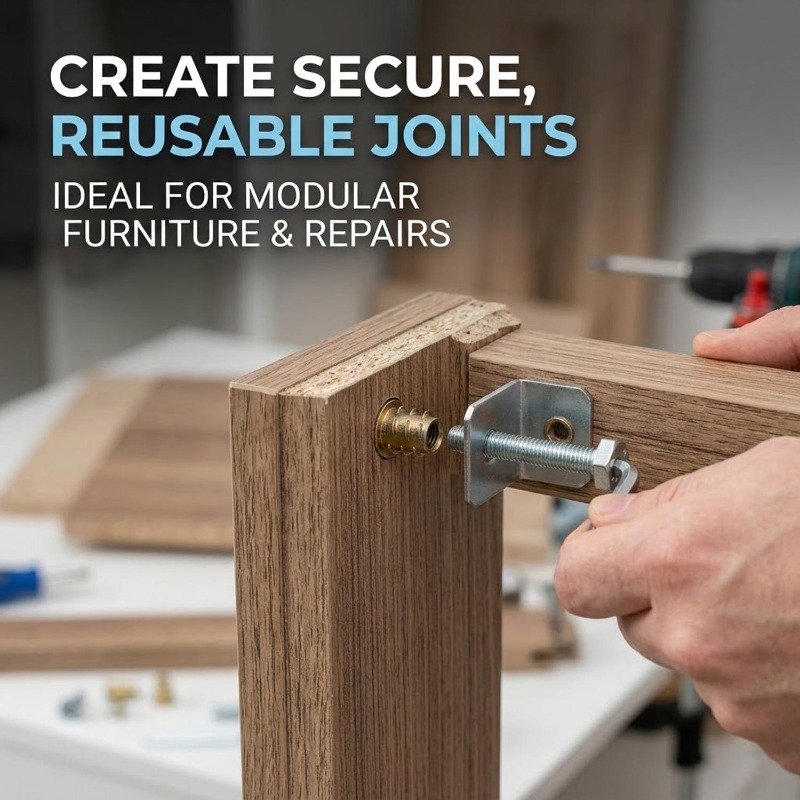 صواميل ملولبة M4 M5 M6 M8 للأث - مراجعة Furniture Hardware Threaded Inserts وسعره
