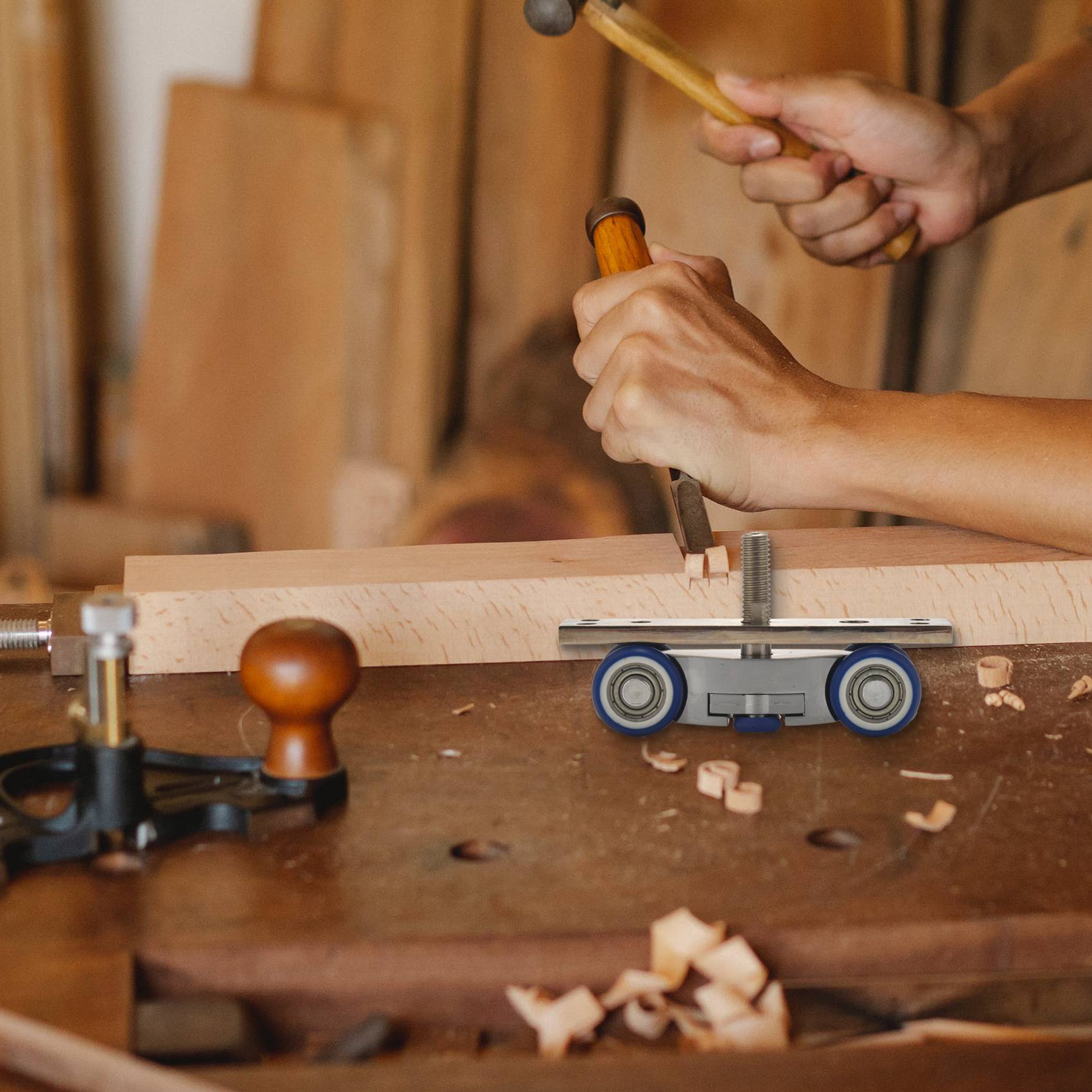عجلات خفيفة الوزن للأبواب القا - مراجعة Furniture Hardware Paint وسعره