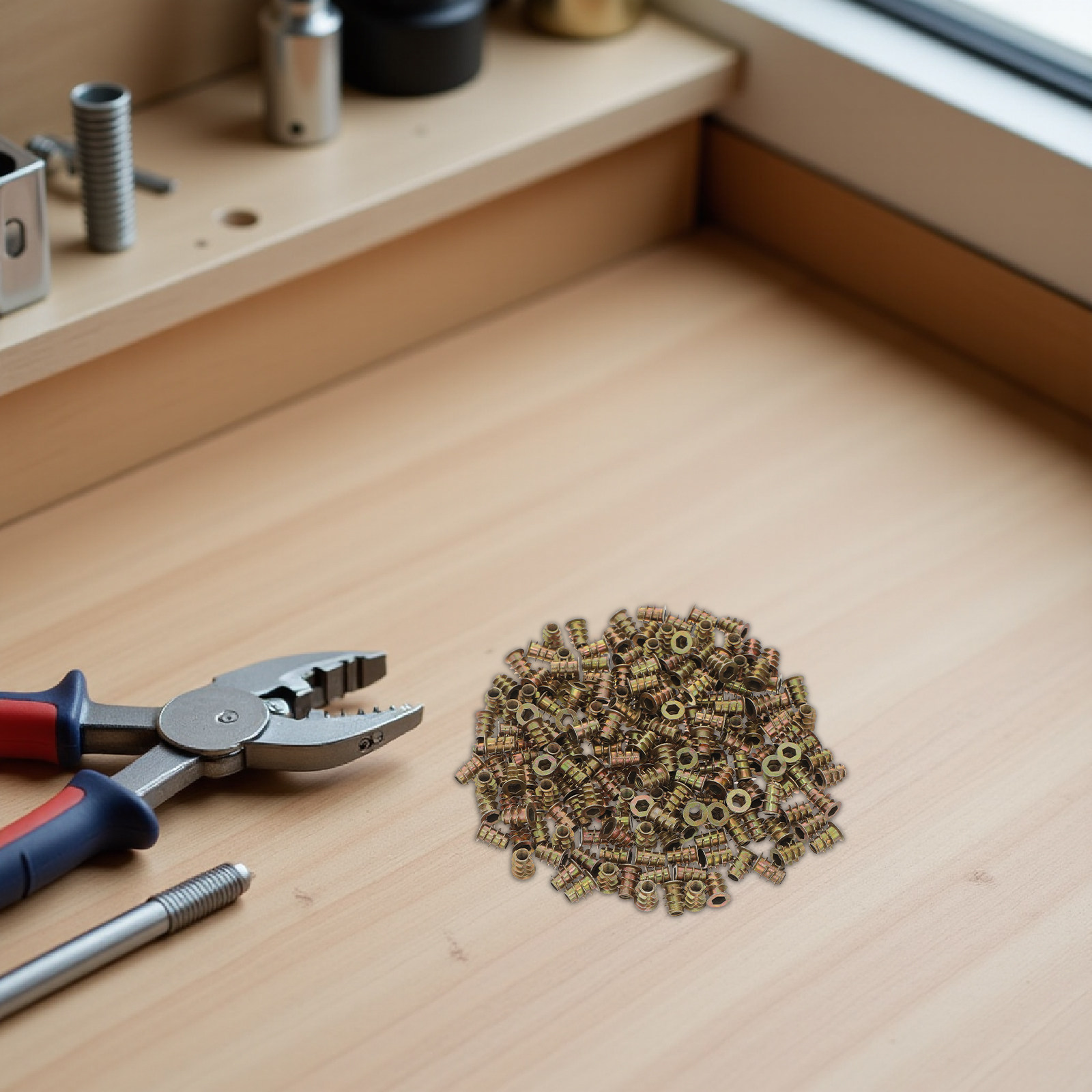 200 قطعة من مسامير سداسية الرأ - مراجعة Furniture Hardware Threaded Inserts وسعره