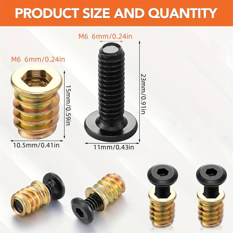 طقم أدوات تثبيت المسامير والصو - مراجعة Furniture Hardware Threaded Inserts وسعره