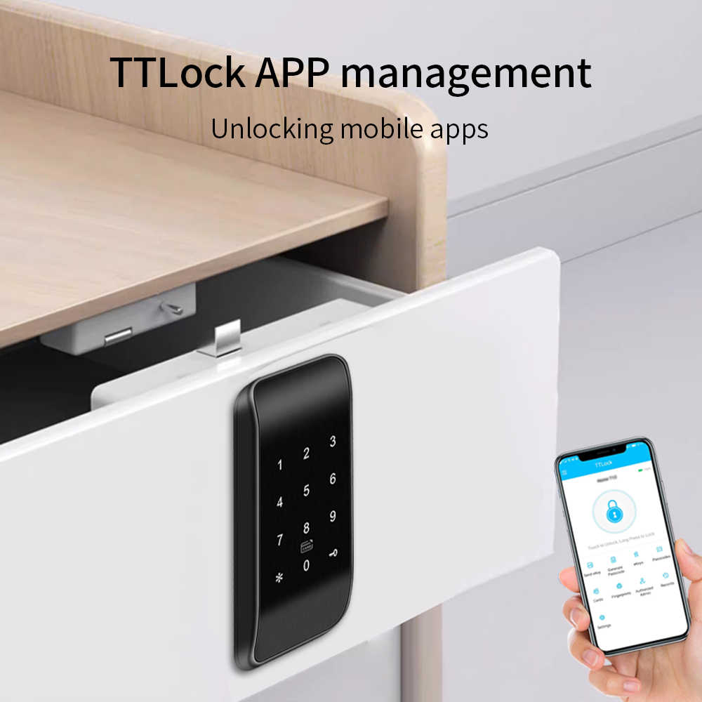 TTLOCK 13.56Mhz بصمة قفل للدرج - مراجعة Furniture Hardware Brackets وسعره