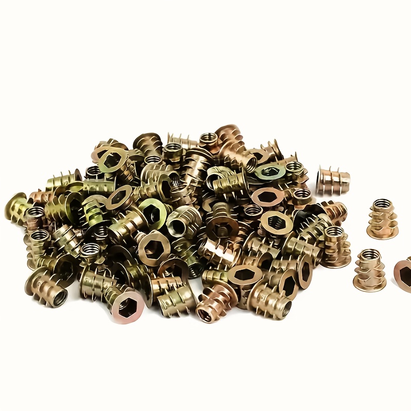 100 قطعة من صواميل M6 ملولبة م - مراجعة Furniture Hardware Threaded Inserts وسعره