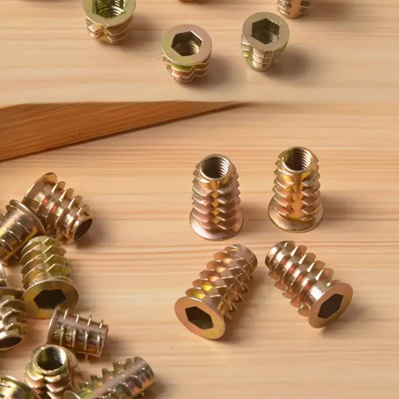 100 قطعة من صواميل M6 ملولبة م - مراجعة Furniture Hardware Threaded Inserts وسعره
