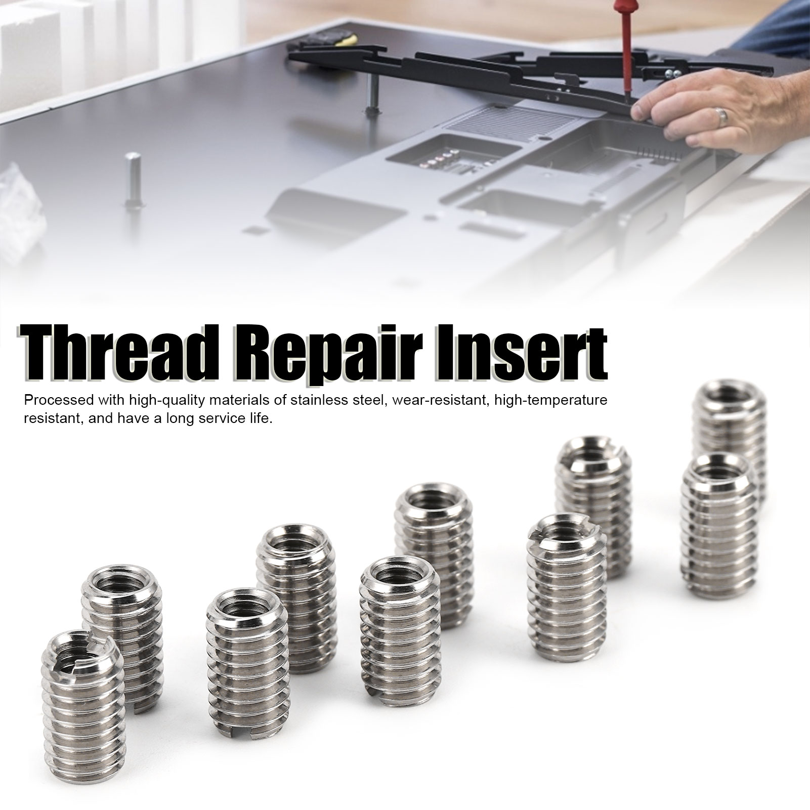 10 قطع من مسامير التخفيض ذات ا - مراجعة Furniture Hardware Threaded Inserts وسعره