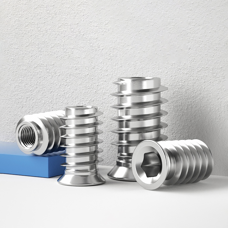 صواميل ملولبة سداسية الشكل من  - مراجعة Furniture Hardware Threaded Inserts وسعره